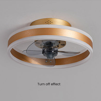 Flush Mount Ceiling Fan with LED