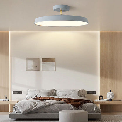 White Semi-Flush LED Light