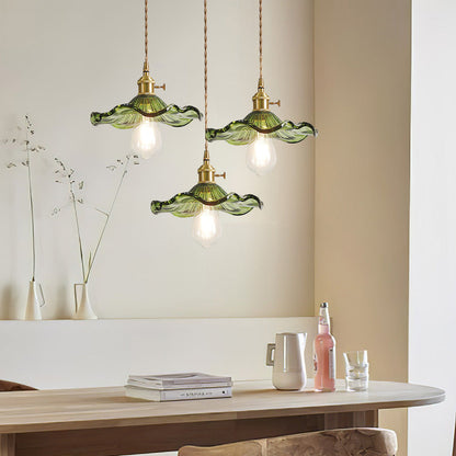 Floral Glass Pendant Lamp