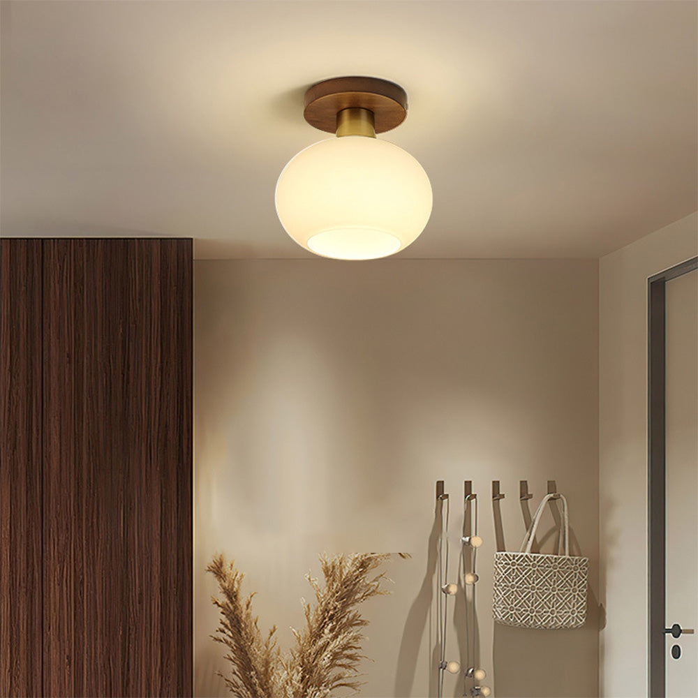 Walnut Minimalist Ceiling Light