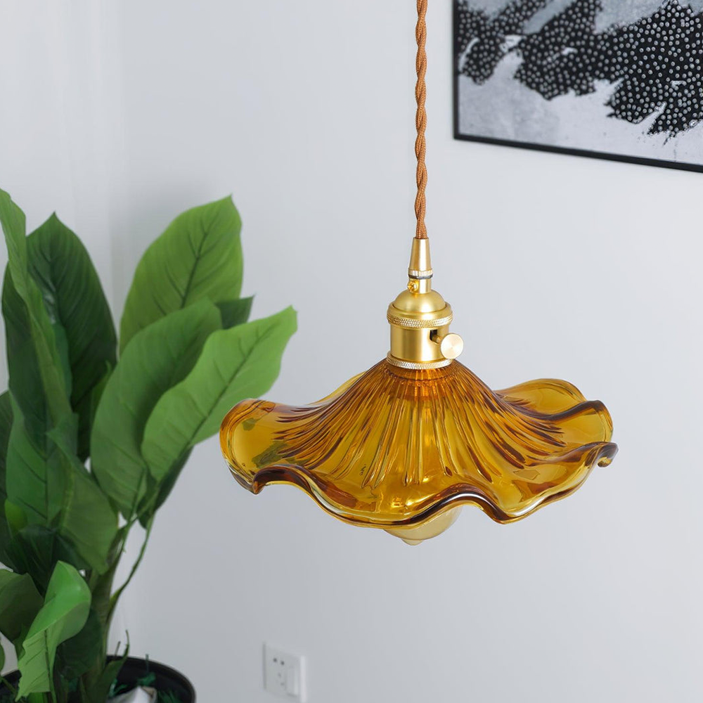 Floral Glass Pendant Lamp