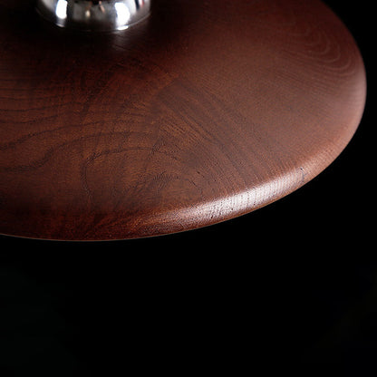 Wood Accent Round Ceiling Light