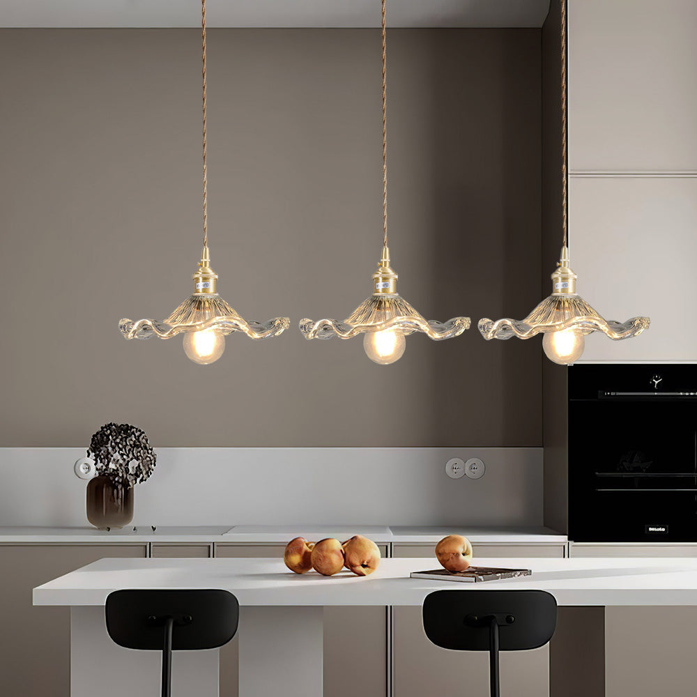 Floral Glass Pendant Lamp