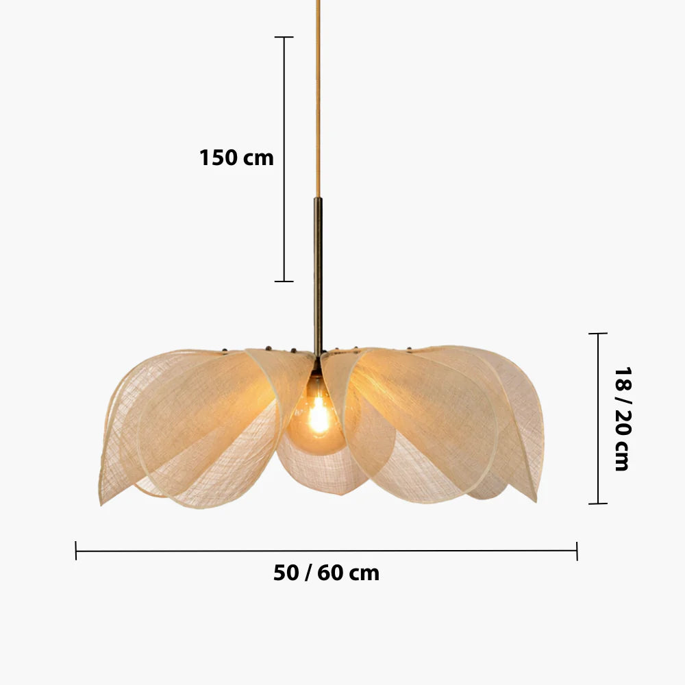 Vintage fabric pendant lamp