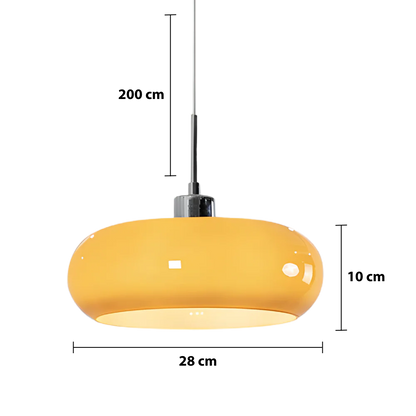 Geometric pendant lamp in Bauhaus style