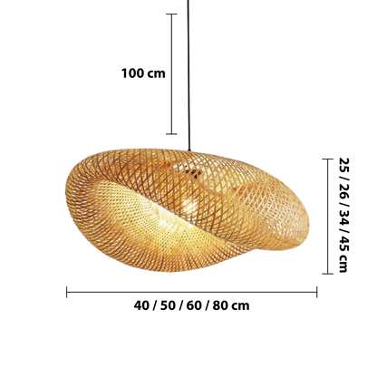 Natural bamboo pendant light design