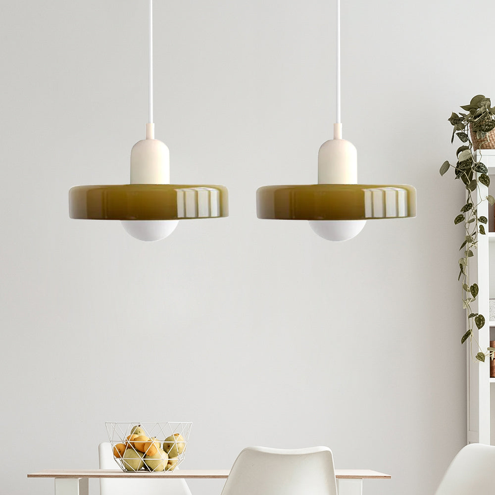 Bauhaus Stained Glass Pendant