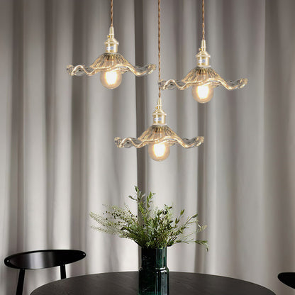 Floral Glass Pendant Lamp