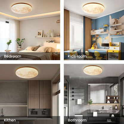 Round LED Ceiling Lamp with Moonlight Effect