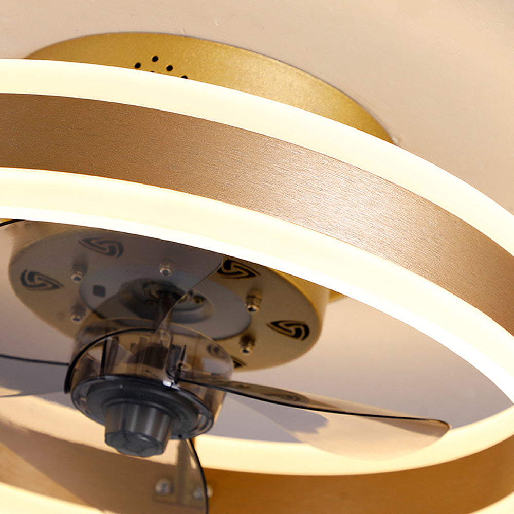 Flush Mount Ceiling Fan with LED