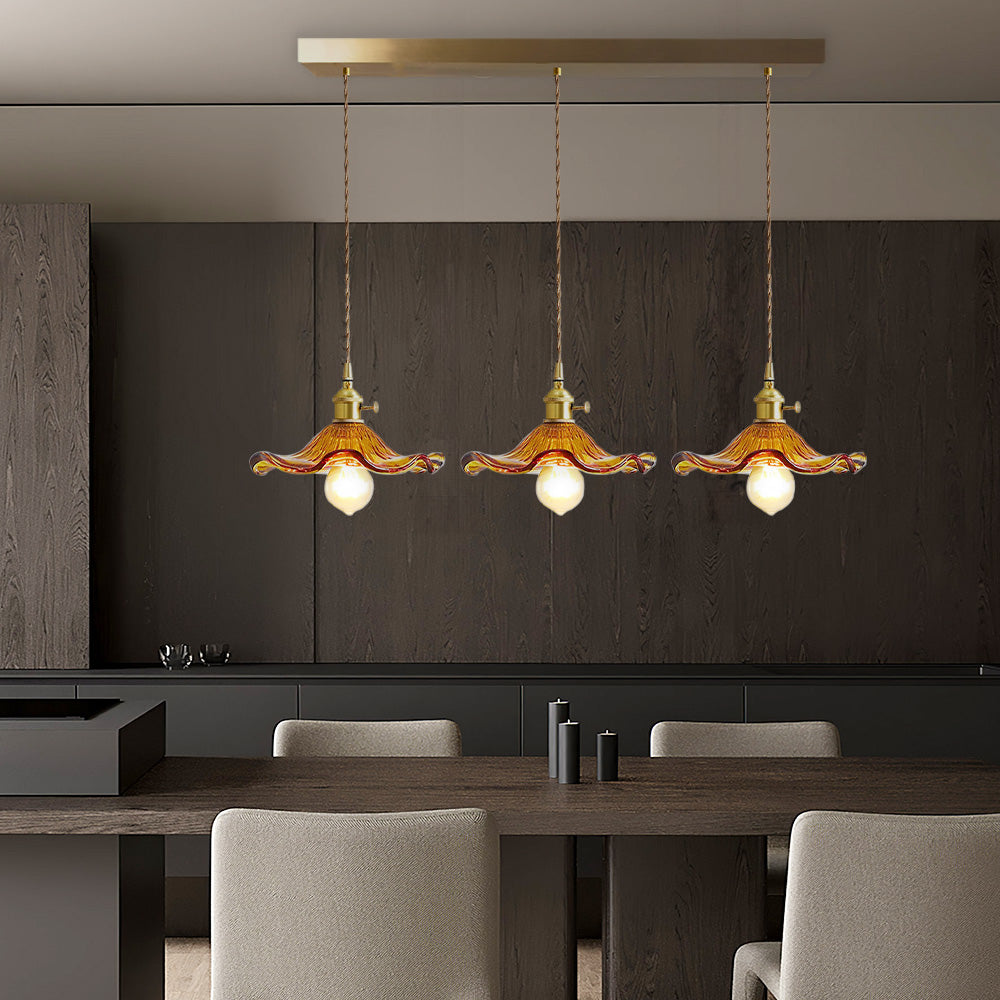 Floral Glass Pendant Lamp