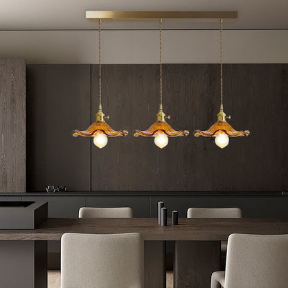 Floral Glass Pendant Lamp