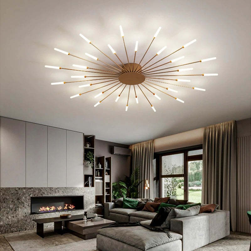 Moderne Deckenlampe im Feuerwerkslook – Dekorative Beleuchtung mit LED-Technik-Aster Selection