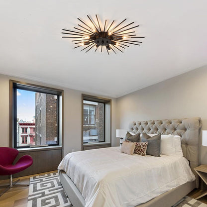 Metallic Spider Arm Ceiling Light