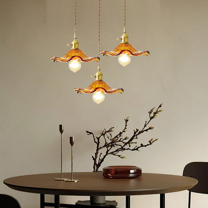 Floral Glass Pendant Lamp