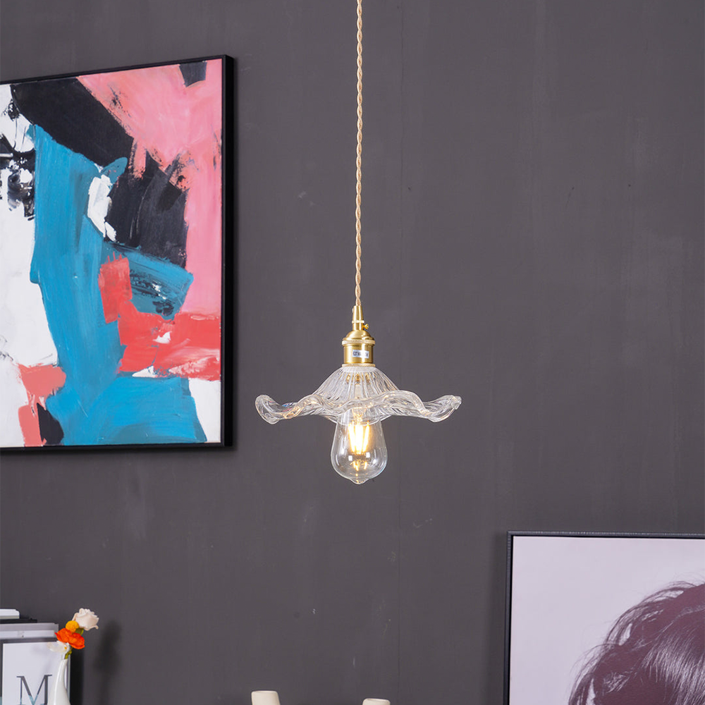 Floral Glass Pendant Lamp