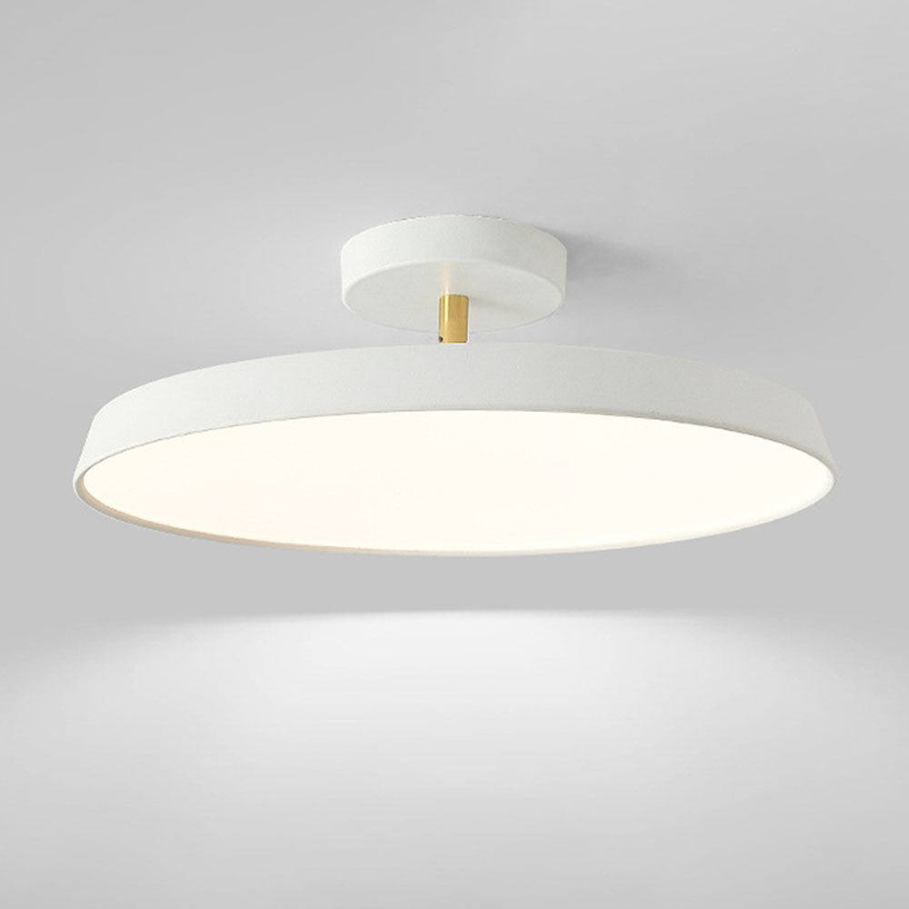 White Semi-Flush LED Light