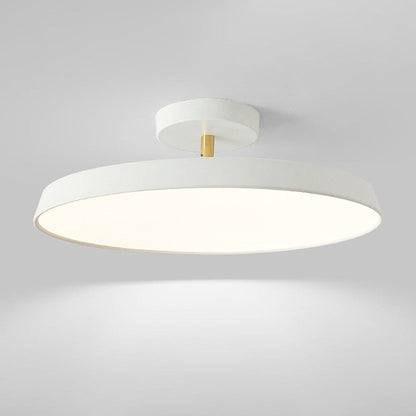 White Semi-Flush LED Light