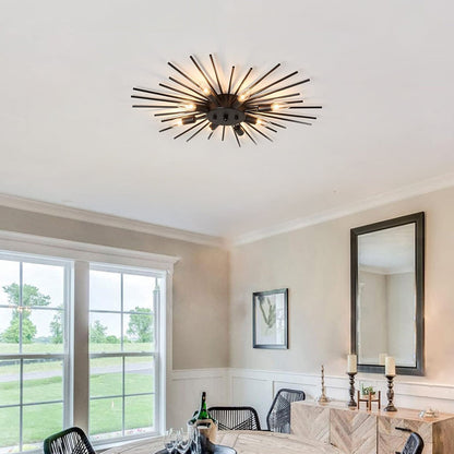 Metallic Spider Arm Ceiling Light