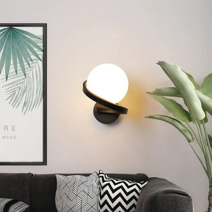 Black & Copper LED Wall Light
