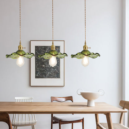Floral Glass Pendant Lamp