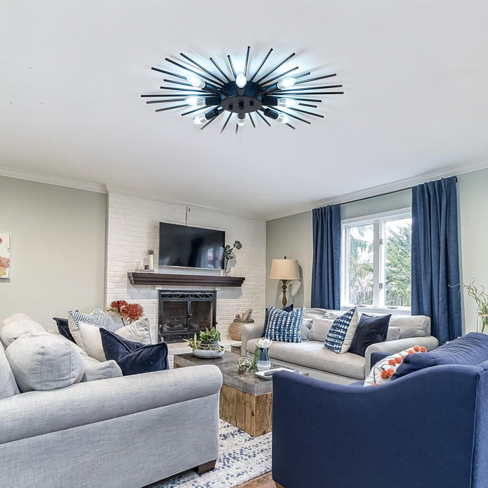 Metallic Spider Arm Ceiling Light