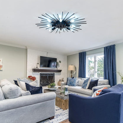 Metallic Spider Arm Ceiling Light