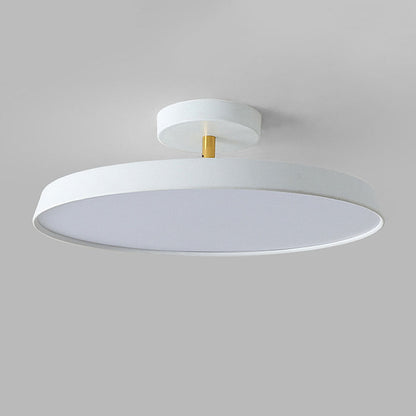 White Semi-Flush LED Light