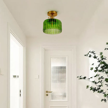 Vintage Style Semi-Flush Ceiling Fixture