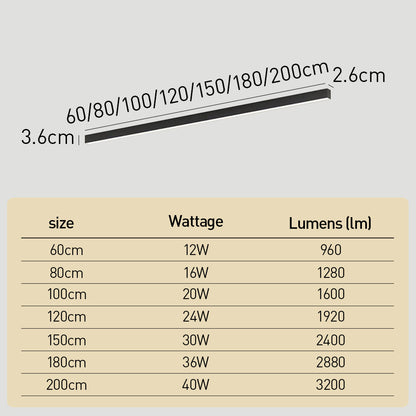Minimalist Linear LED Ceiling Light