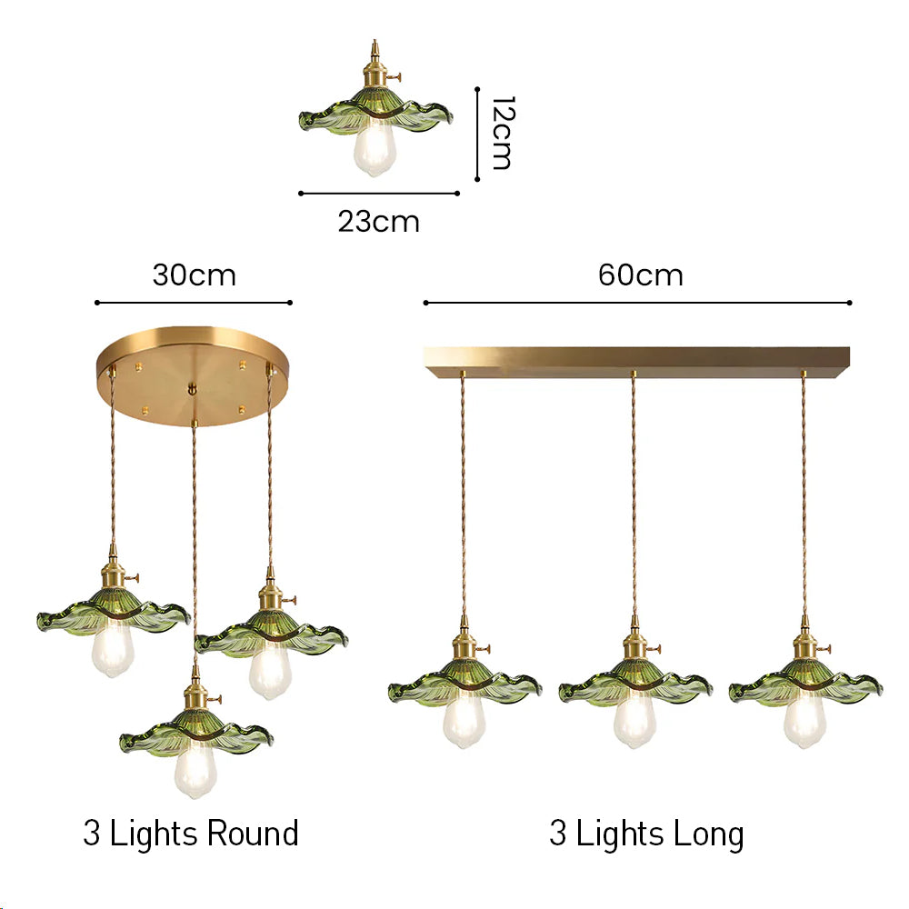 Floral Glass Pendant Lamp