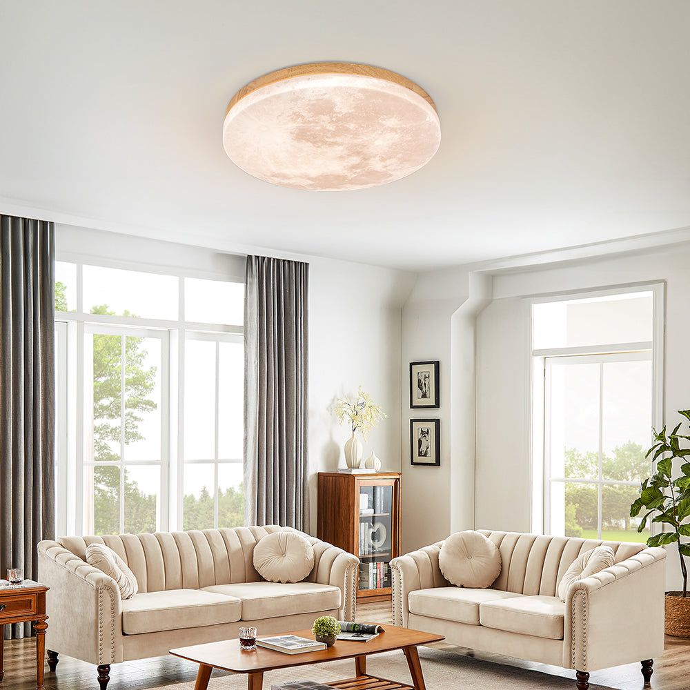 Moon-Inspired Art Deco Ceiling Light