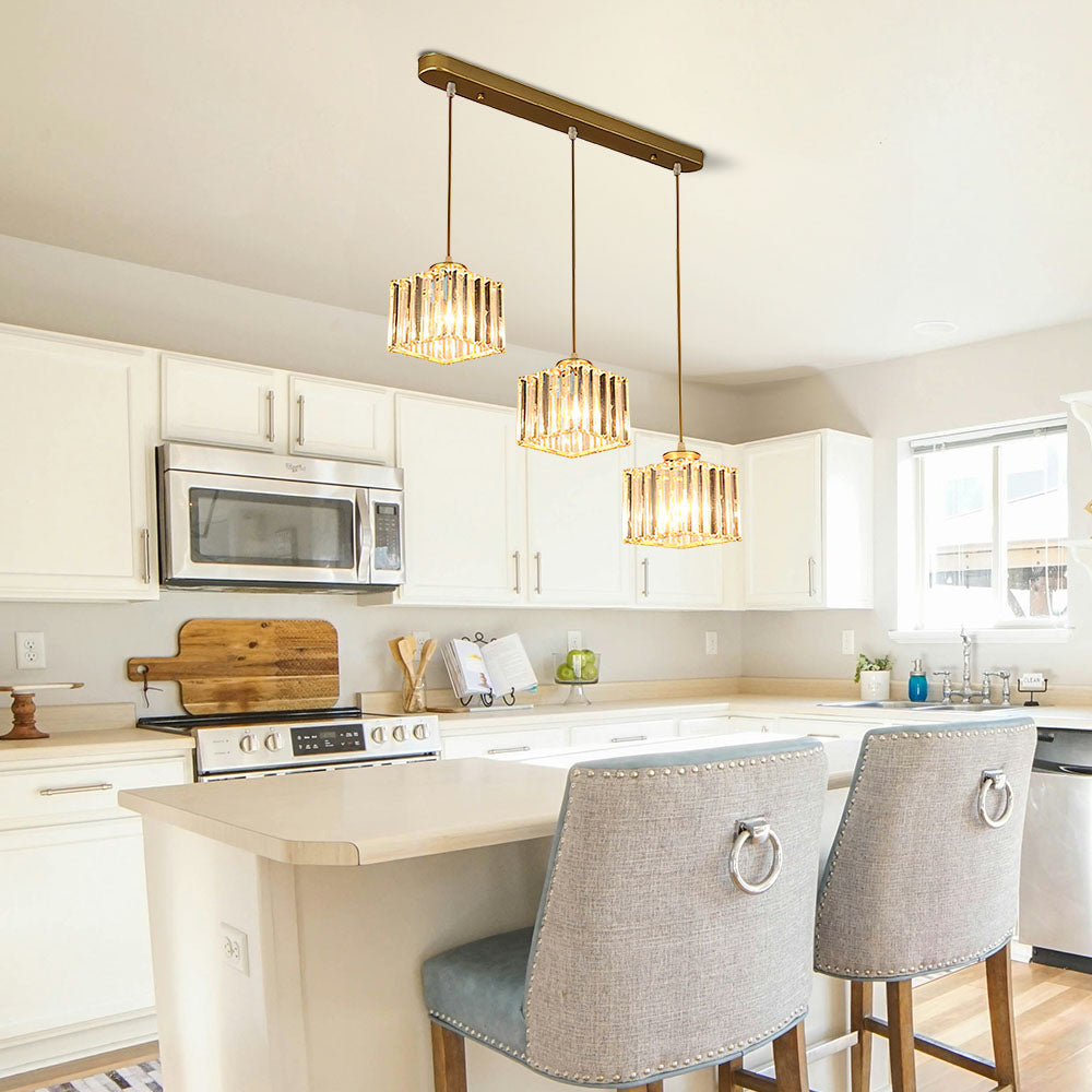 Multi-Light Crystal Island Pendant