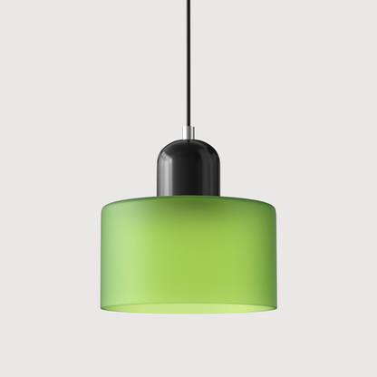 Small Glass Pendant Lamp in Bauhaus Style