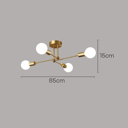 Gold Cluster Iron Ceiling Light