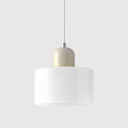 Small Glass Pendant Lamp in Bauhaus Style