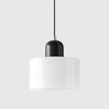 Small Glass Pendant Lamp in Bauhaus Style