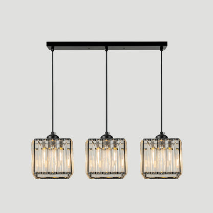 Black Multi-Head Glass Pendant