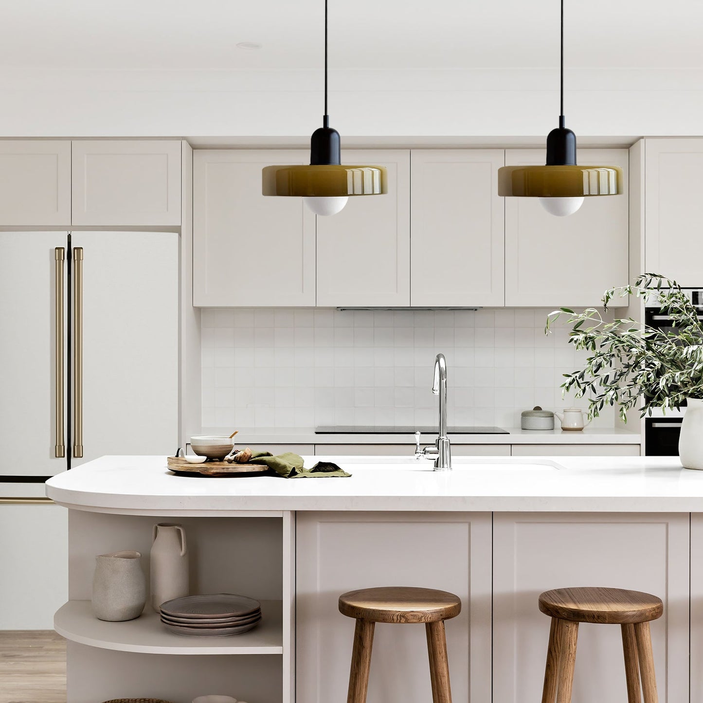 Sleek Glass Dining Lamp