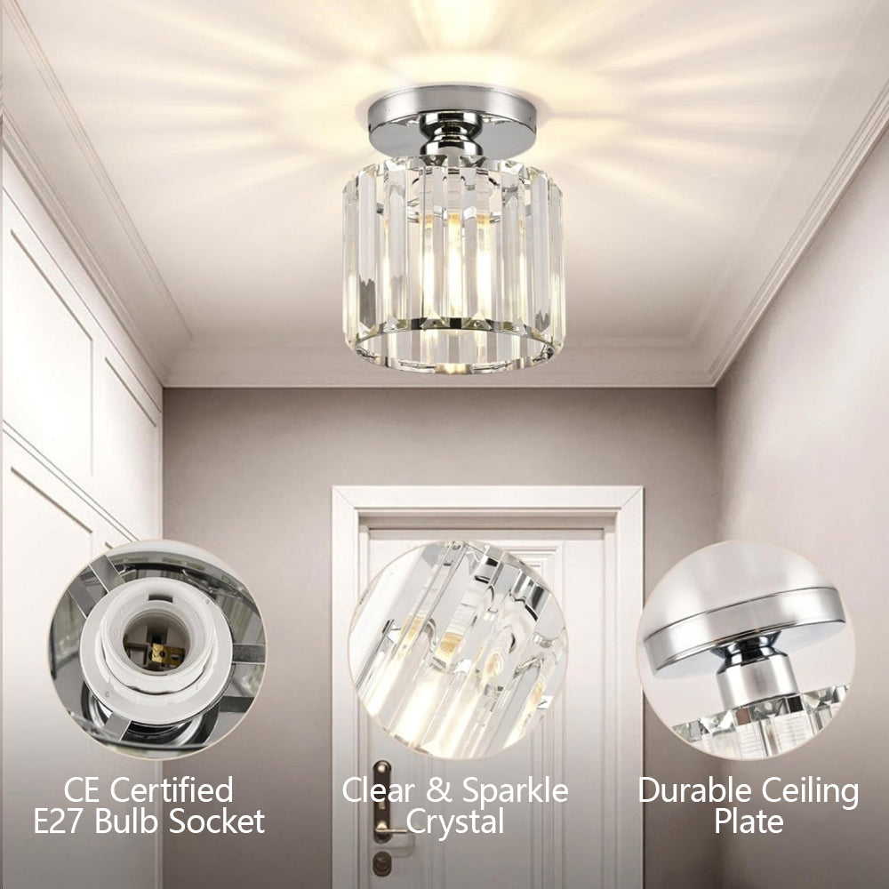 Sleek Black Hallway Ceiling Light