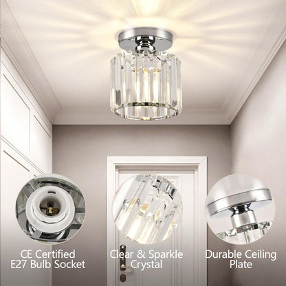 Sleek Black Hallway Ceiling Light