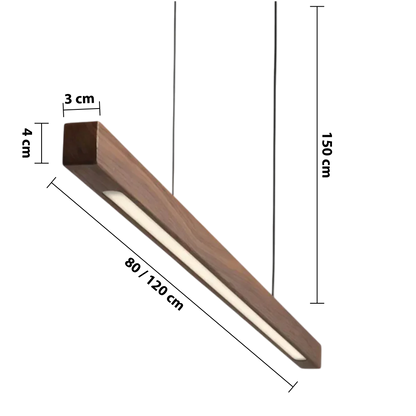 Modern Scandinavian wooden pendant light