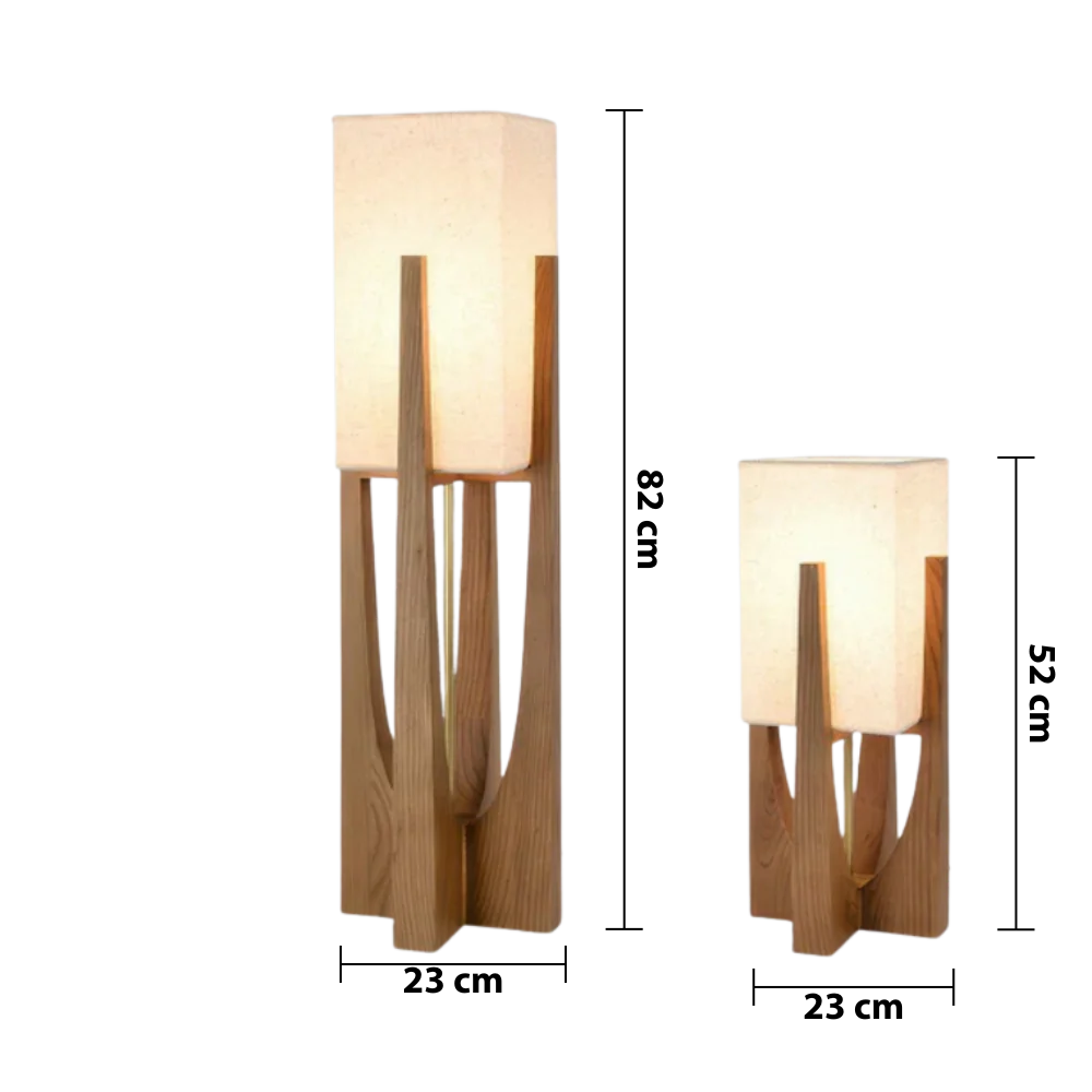 Minimalist wooden floor lamp