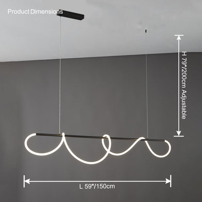 Modern LED pendant light with rope pattern