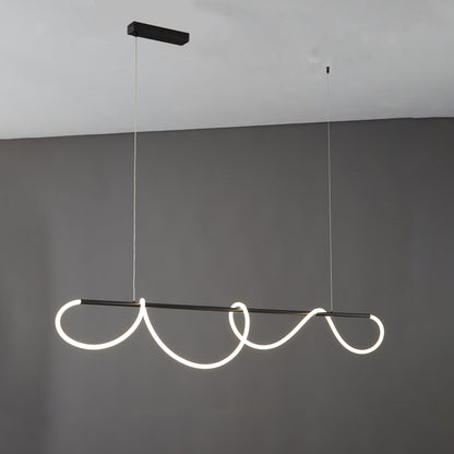 Modern LED pendant light with rope pattern