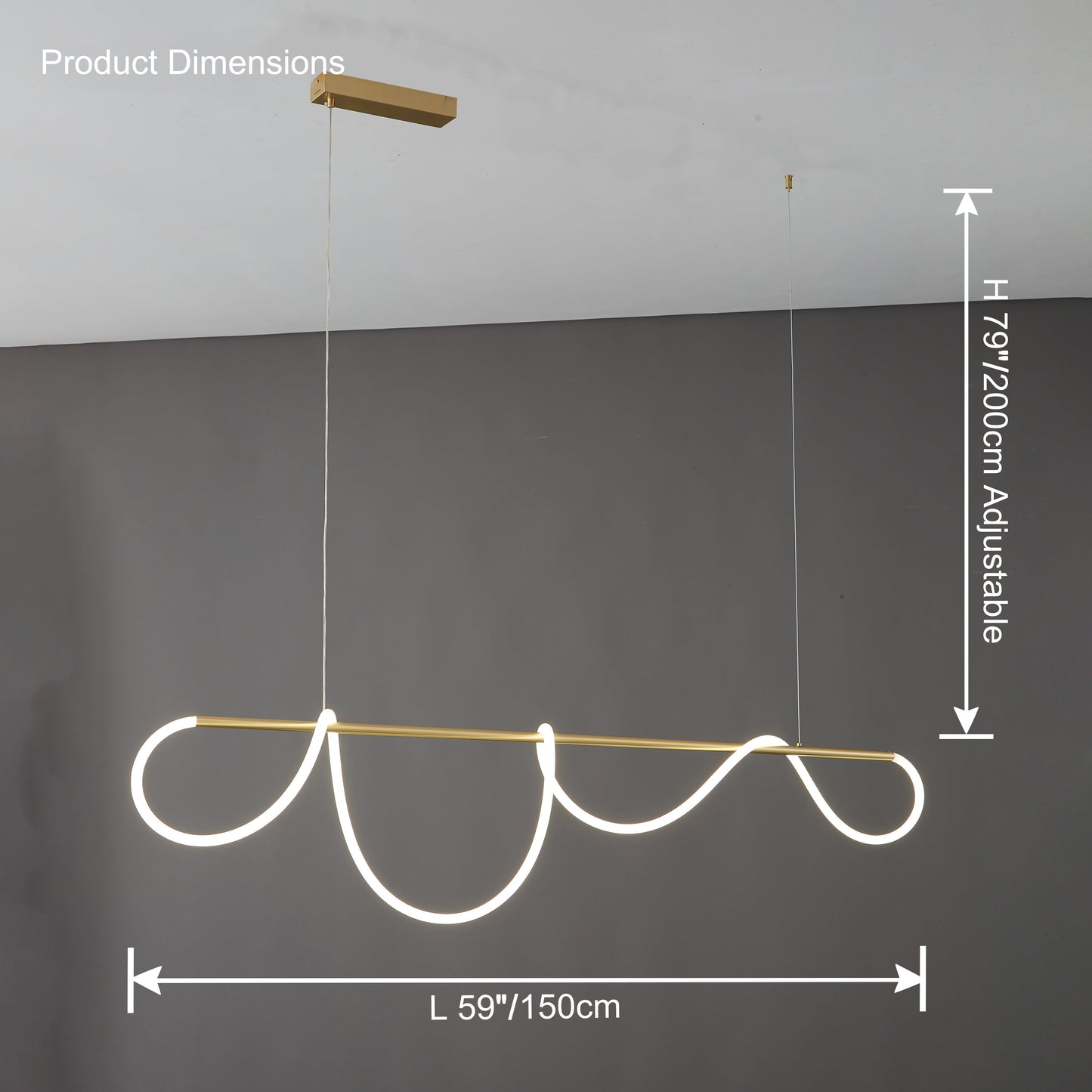 Modern LED pendant light with rope pattern
