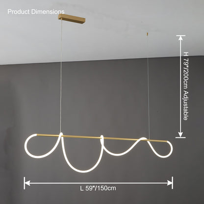 Modern LED pendant light with rope pattern
