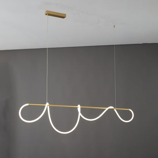 Modern LED pendant light with rope pattern