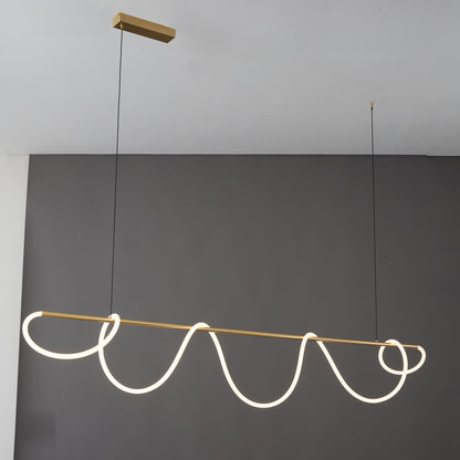 Modern LED pendant light with rope pattern