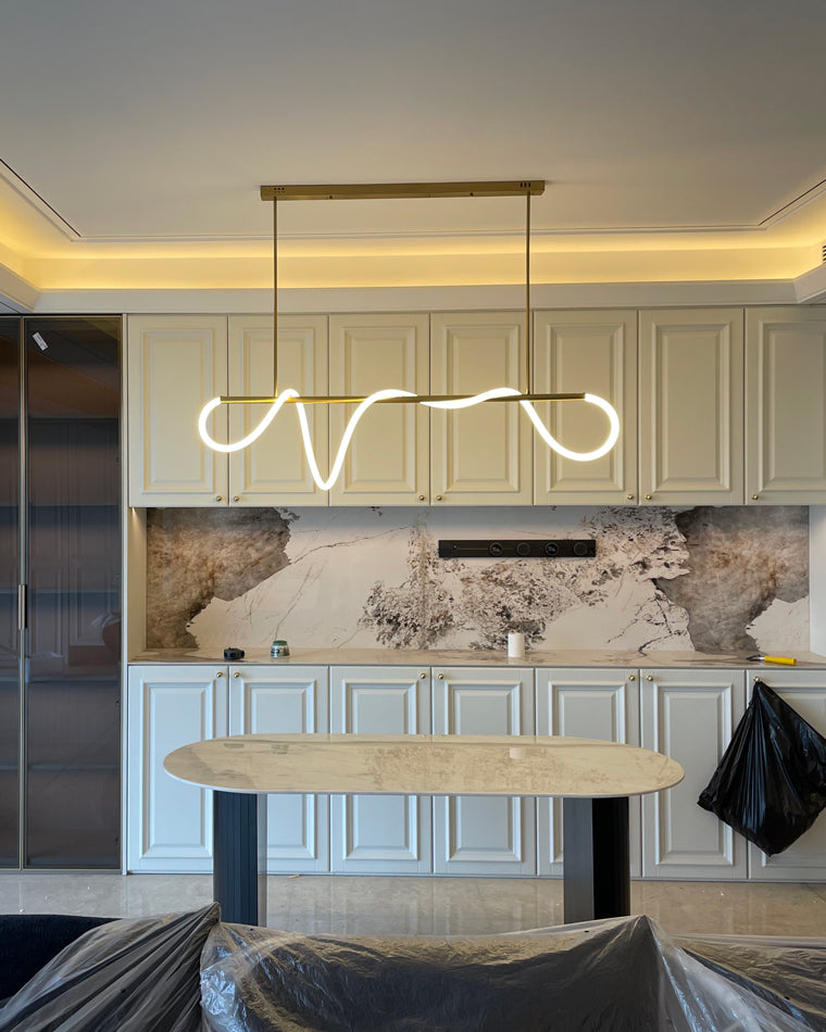 Modern LED pendant light with rope pattern